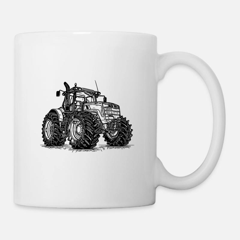 Heavy Agricultural Machinery Field Engine Tractors - Mug - white