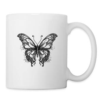 Thin Tattoo Lines Style Butterfly Dream - Mug - white - Right