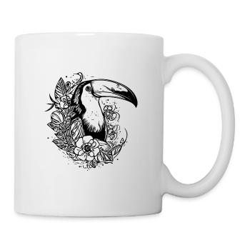 Elegant toucan tropical bird with huge beak - Mug - white - Right
