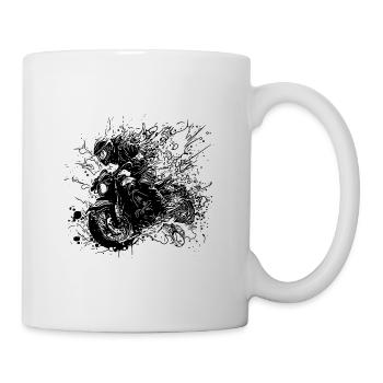 Motard avec casque Off-Road Ride Splash Style - Mug blanc - blanc - Droite