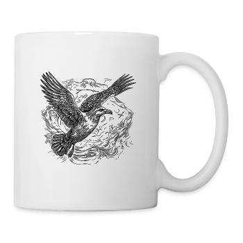 Flying seagull over the sea - Mug - white - Right