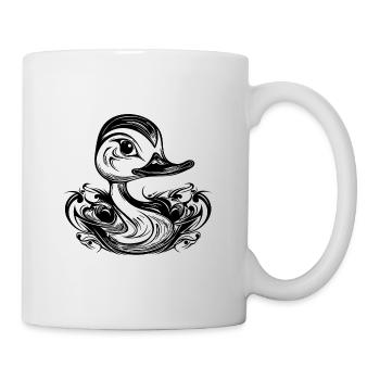 Petit canard mignon avec un gros bec - Mug blanc - blanc - Droite
