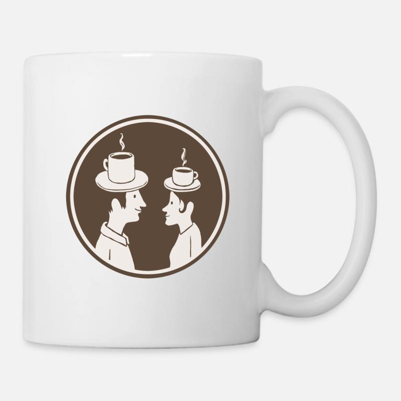 Chapeaux café avec un rebord - Mug blanc - blanc