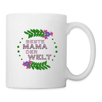 Muttertag beste Mama der Welt - Tasse - Weiß - Rechts