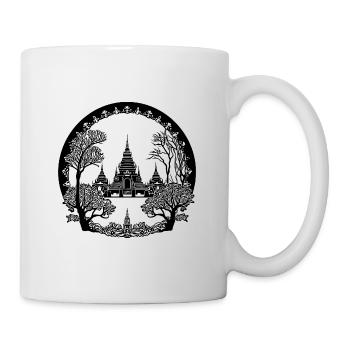 Thailand Tempel Anlage Traum Urlaub Land - Tasse - Weiß - Rechts