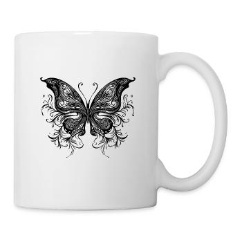 Sweeping Lines Style Dream Butterfly - Mug - white - Right