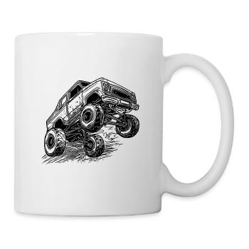 Hobby Monster Truck Model Making Toy Tire - Mug - white - Right