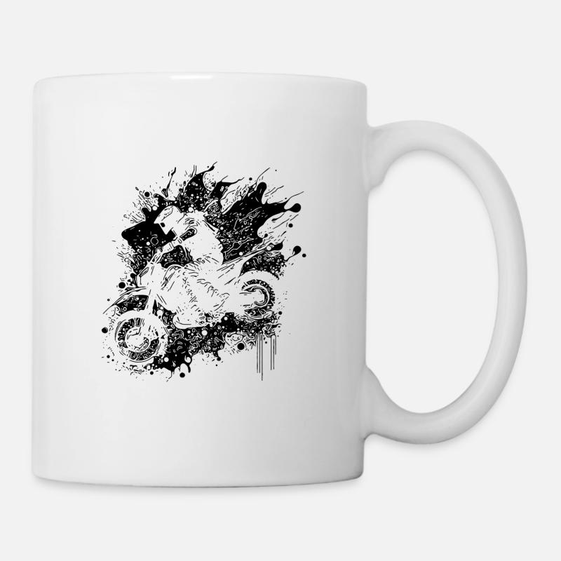 Moto Off-Road Riding Splash Style - Mug blanc - blanc