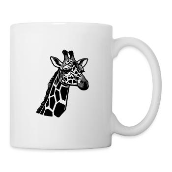 Elegant Giraffe Tattoo Lines Style - Mug - white - Right