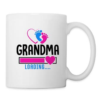 Werdende Oma, Oma loading, Herz - Tasse - Weiß - Rechts