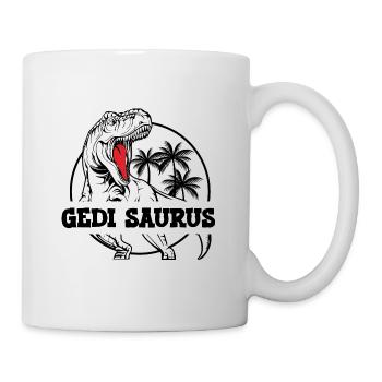 Gedi Saurus Wöd Gedi Patenonkel Österreich - Tasse - Weiß - Rechts