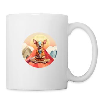 Yoga dog, Namaste, chill, customizable - Mug - white - Right