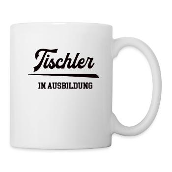 Tischler in Ausbildung Azubi Lehrling Tischlerei - Tasse - Weiß - Rechts