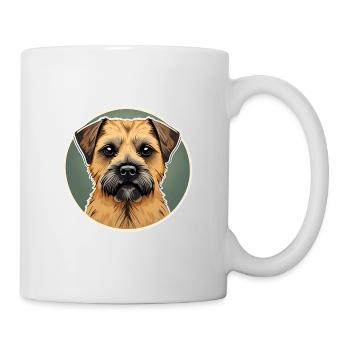 Border Terrier Dog - T-shirt d’illustration - Mug blanc - blanc - Droite