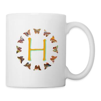 Papillons e 56 h - Mug blanc - blanc - Droite