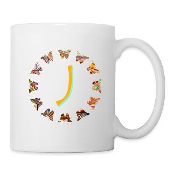 Papillons E 56 J - Mug blanc - blanc - Droite