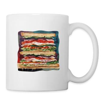 Sandwich / Sandwich / Nourriture / Épicerie - Mug blanc - blanc - Droite