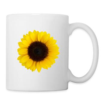 Yellow Sunflower gelbe Sonnenblume - Tasse - Weiß - Rechts