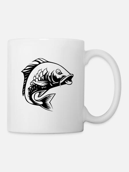 Karpfen Angeln - Tasse - Weiß