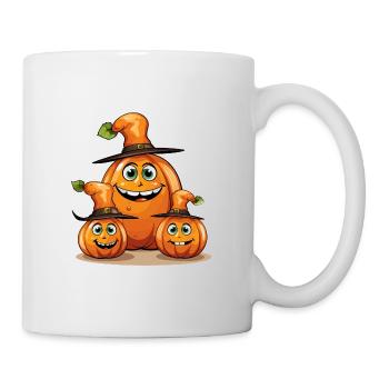 Smiling Halloween Family Pumpkin with Spell Hat - Mug - white - Right