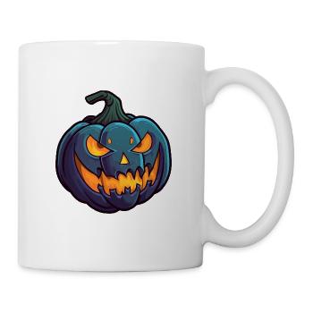 Grimace sauvage Citrouille d’Halloween Yeux brillants - Mug blanc - blanc - Droite