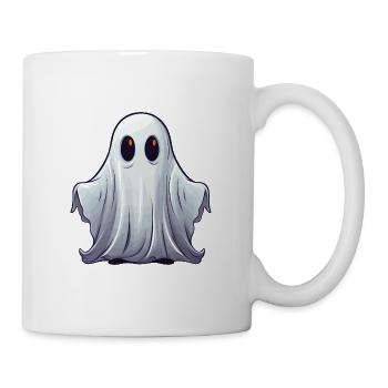 Little cuddly ghost with shining eyes - Mug - white - Right