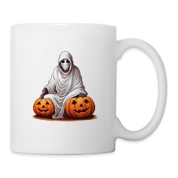 Spooky Halloween Horror Pumpkin Ghost - Mug - white - Right