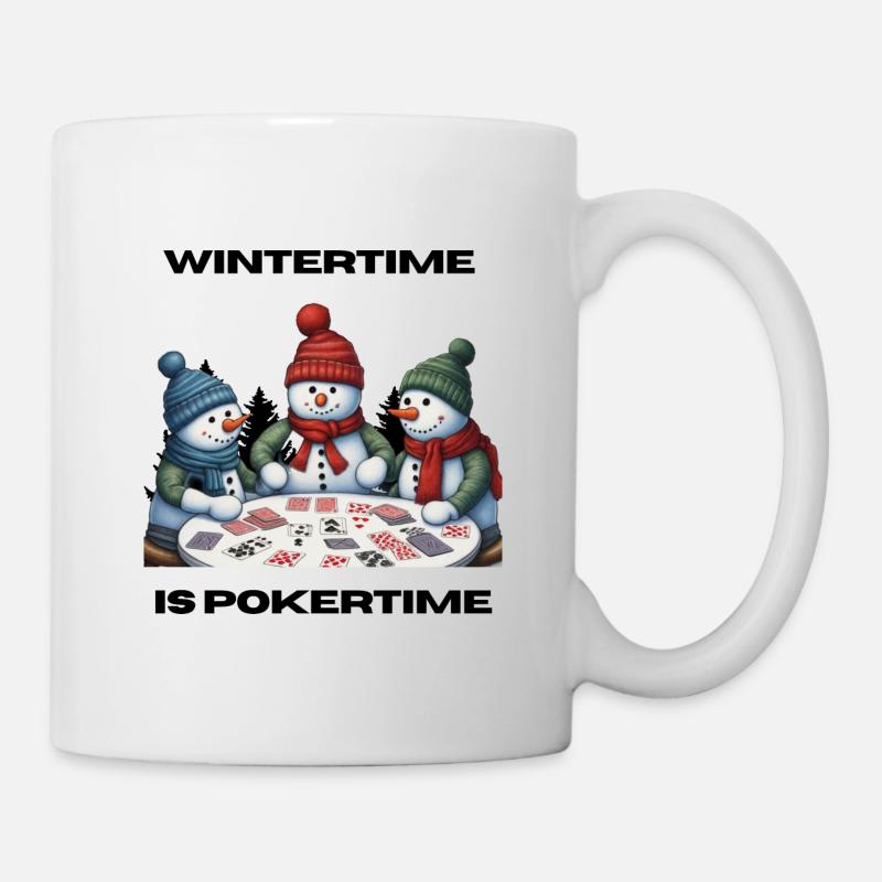Wintertime is Pokertime - Tasse - Weiß
