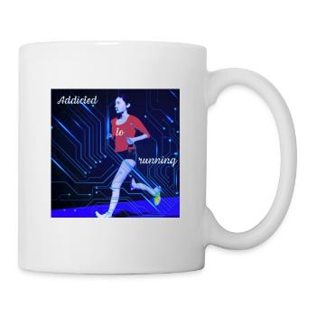 Joggerin, laufsüchtige Frau - Tasse - Weiß - Rechts
