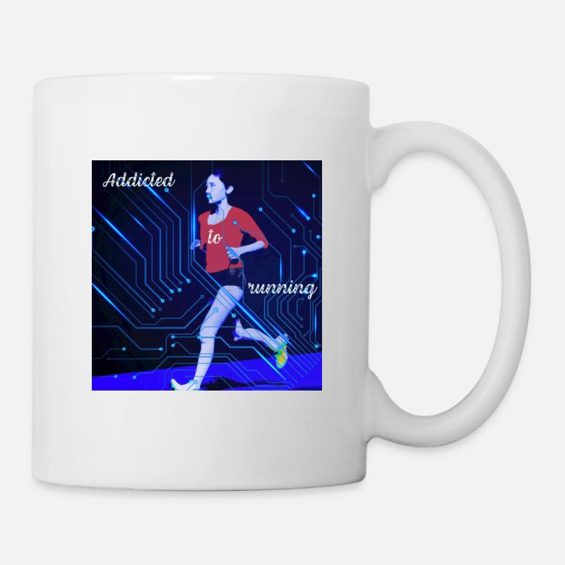 Jogger, femme accro au running - Mug blanc - blanc
