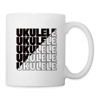 Ukulele typography diagonal - Tasse - Weiß - Rechts