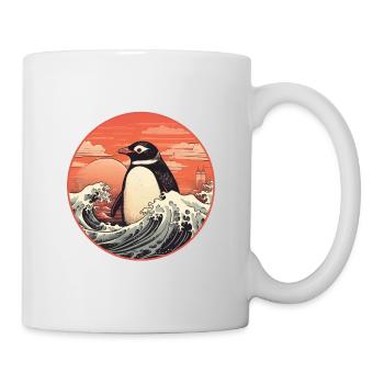 Penguin Ukiyo-e no1 - Mug blanc - blanc - Droite