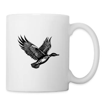 Hübsche fliegende Ente mit Flügeln - Tasse - Weiß - Rechts