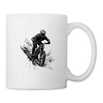 Schlamm Mountainbiker Outdoor Abfahrt - Tasse - Weiß - Rechts