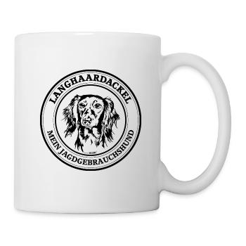 Langhaardackel Jagdgebrauchshund Jäger Wilsigns - Tasse - Weiß - Rechts