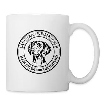 Langhaar Weimaraner Jagdgebrauchshund Wilsigns - Tasse - Weiß - Rechts