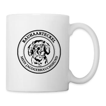 Rauhaarteckel Jagdgebrauchshund Jagdhund Wilsigns - Tasse - Weiß - Rechts