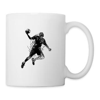 Hobby Handball Player in Throwing Training - Mug - white - Right