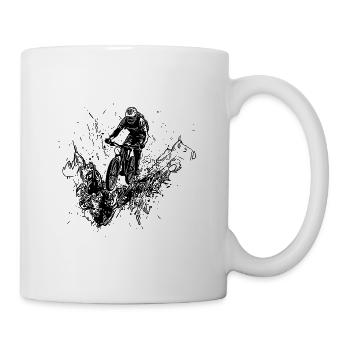 VTT Vélo Montagne Boue Descente - Mug blanc - blanc - Droite