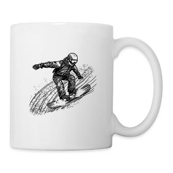 Snowboarding Ride Jump Style Snowboard Move - Tasse - Weiß - Rechts