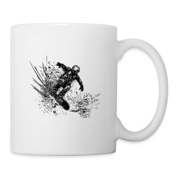 Snowboarding Jump Style Cooler Snowboard Move - Tasse - Weiß - Rechts
