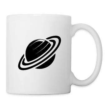 Planète Saturne avec des anneaux dans le système solaire - Mug blanc - blanc - Droite