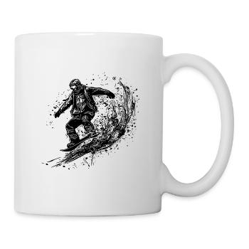 Snowboarding Ride Snowboard Deep Snow Style - Mug - white - Right