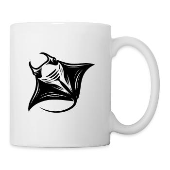 Eleganter riesiger Mantarochen im Flug - Tasse - Weiß - Rechts