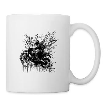 Leidenschaft Motorrad Tattoo Style Bike - Tasse - Weiß - Rechts