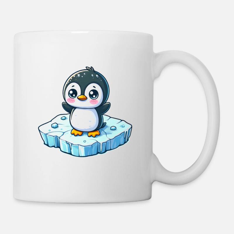 Pinguin, Schmelzendes Eis, Südpol - Tasse - Weiß