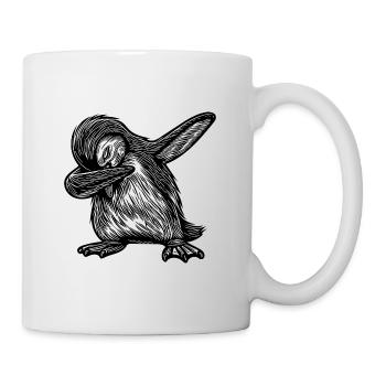 Süsser Strubbliger Pinguin Kleiner Dabbing Pinguin - Tasse - Weiß - Rechts