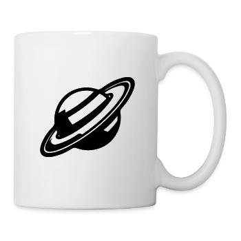 Planète aux anneaux dans l’univers du système solaire - Mug blanc - blanc - Droite