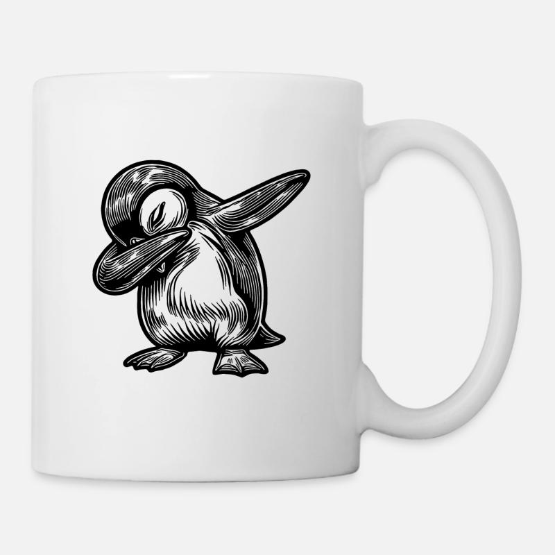 Cool Penguin mignon petit pingouin dabbing - Mug blanc - blanc