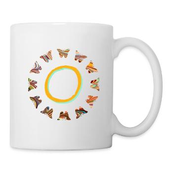 Papillons E 56 O - Mug blanc - blanc - Droite